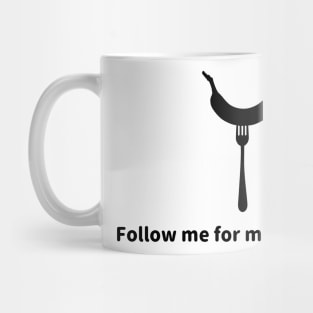 Follow me for more recipes. Memes banana on folk black Mug